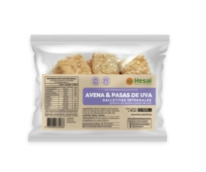 Galletitas de avena y pasas de uva x 100 grs.
